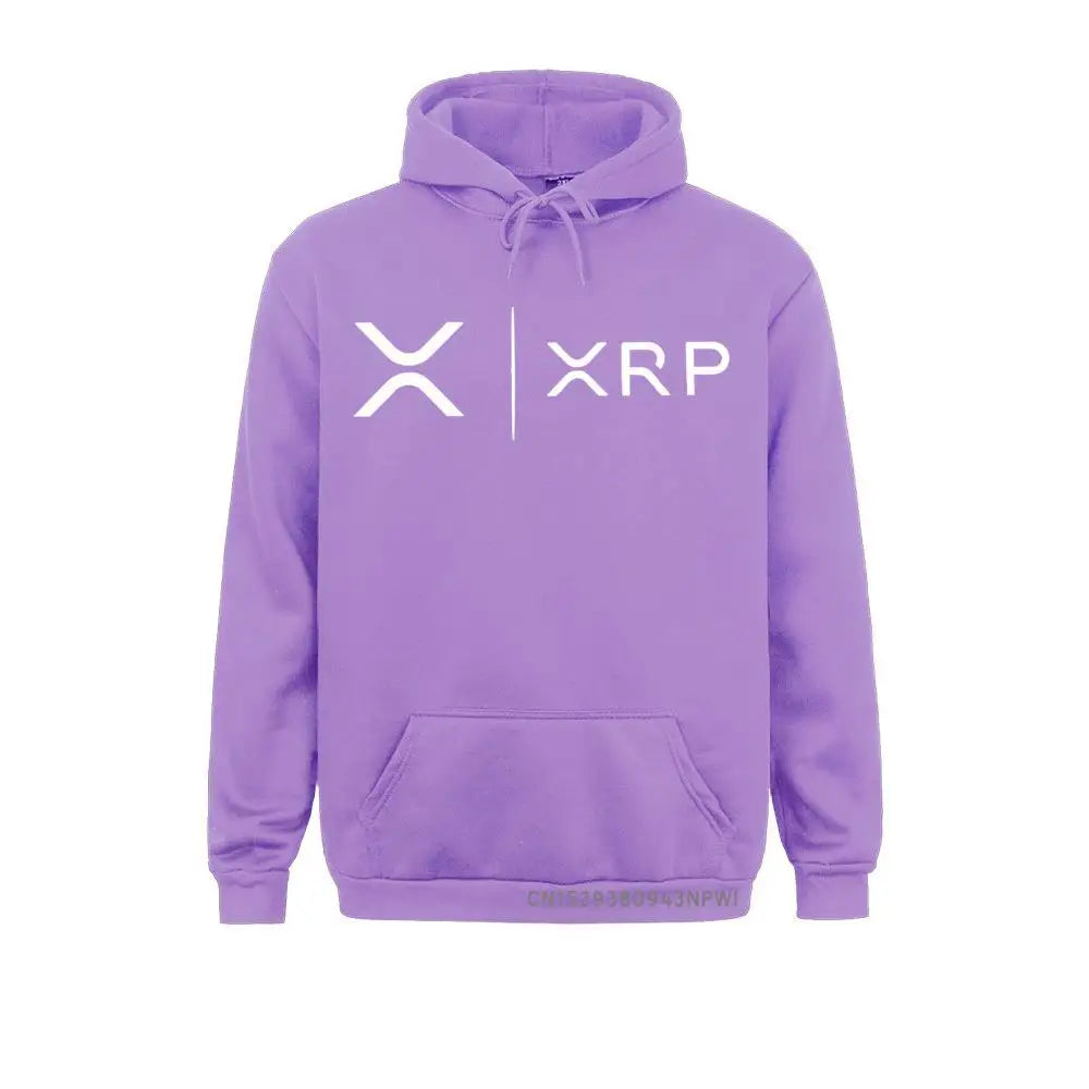 Side by Side Ripple Coin XRP Sweatshirt Unique Design Hoodie Organic Costume Faddish Homme High Street Pullovers Shirt