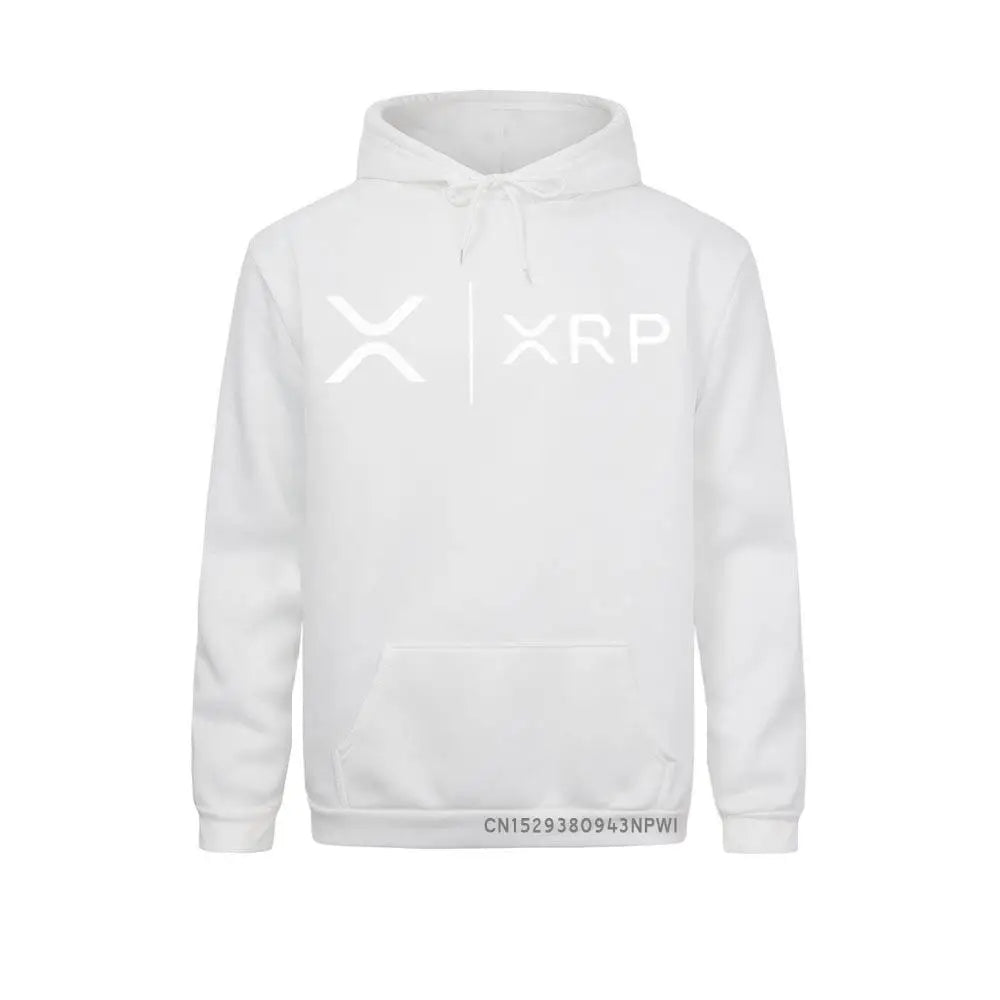 Side by Side Ripple Coin XRP Sweatshirt Unique Design Hoodie Organic Costume Faddish Homme High Street Pullovers Shirt