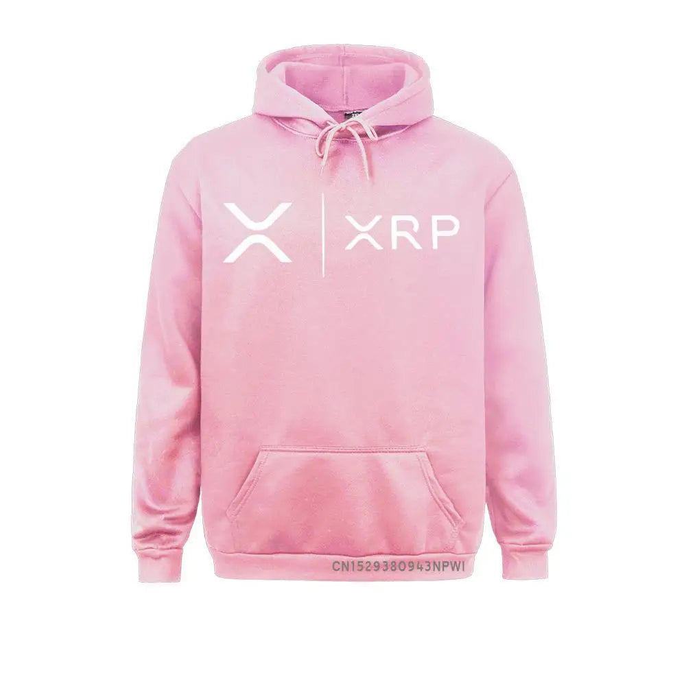 Side by Side Ripple Coin XRP Sweatshirt Unique Design Hoodie Organic Costume Faddish Homme High Street Pullovers Shirt