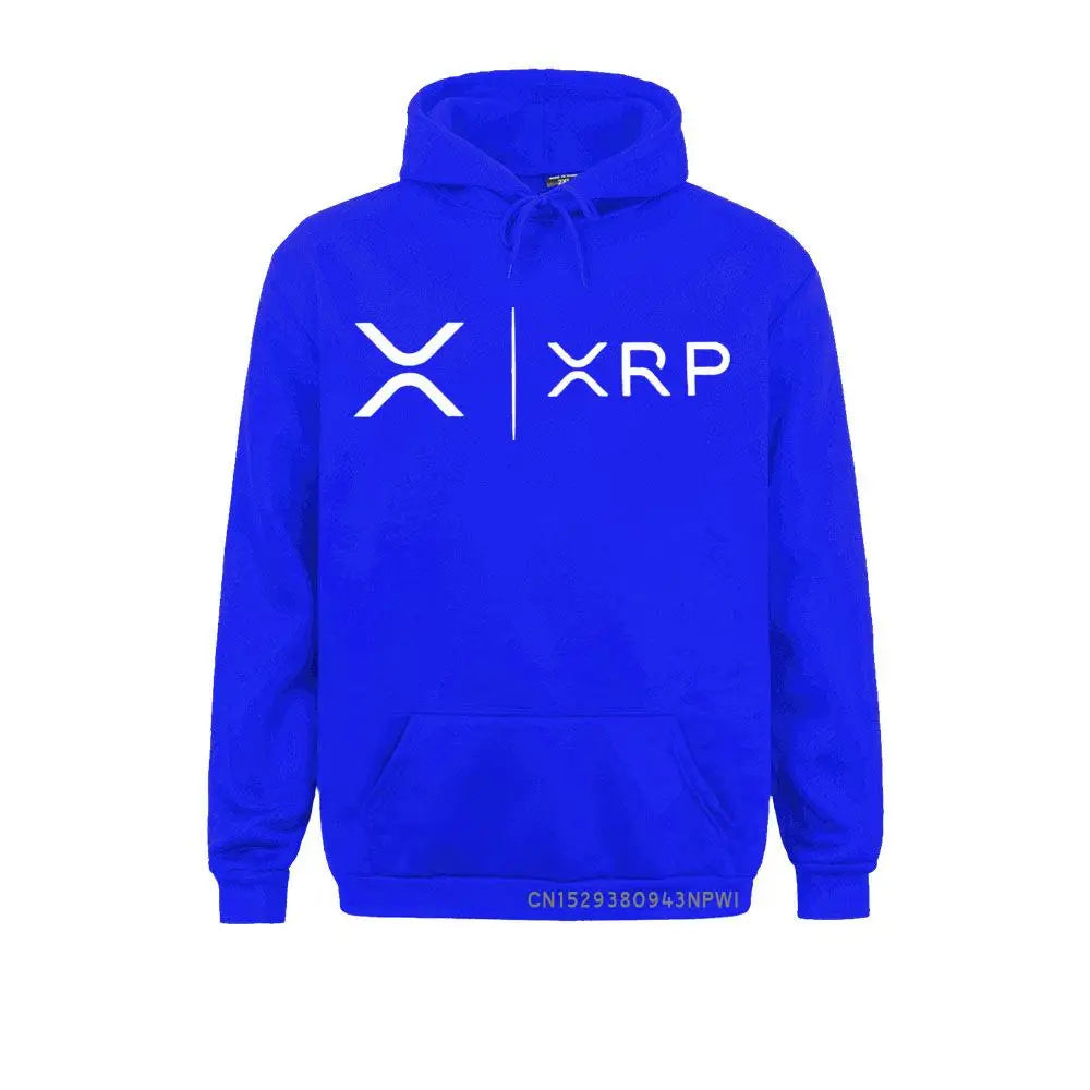 Side by Side Ripple Coin XRP Sweatshirt Unique Design Hoodie Organic Costume Faddish Homme High Street Pullovers Shirt