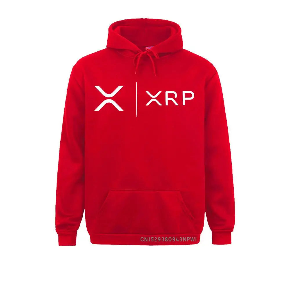 Side by Side Ripple Coin XRP Sweatshirt Unique Design Hoodie Organic Costume Faddish Homme High Street Pullovers Shirt